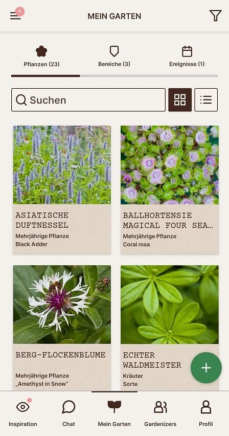 Garten Apps Gardenize