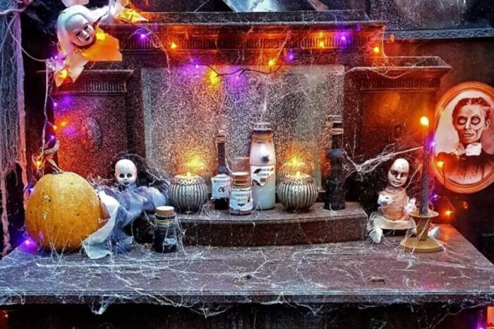 Halloween Deko Giftflaschen