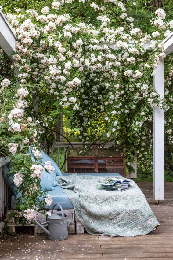 Ein Bett im Rosenfeld