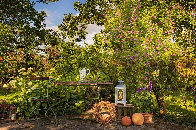 Terrasse mit Deko